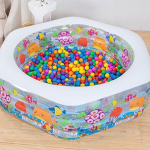 استخر بادی کودک اینتکس intex کف بادی 6 ضلعی طرح آکواریوم مدل 56493-اسباب بازی